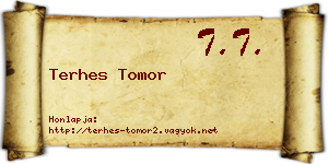 Terhes Tomor névjegykártya